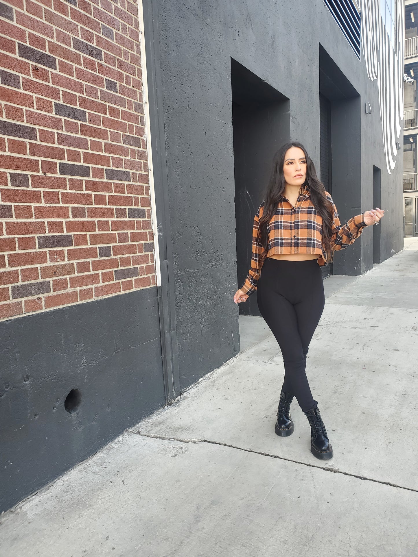 "Shorty" Flannel Crop Top
