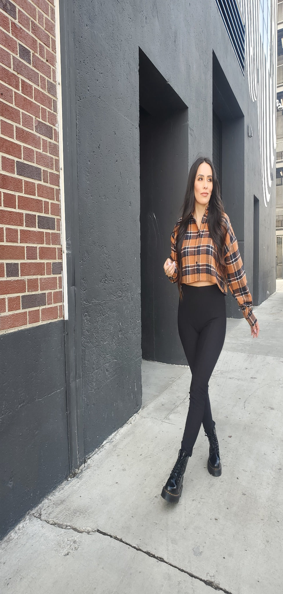 "Shorty"  Flannel Crop Top