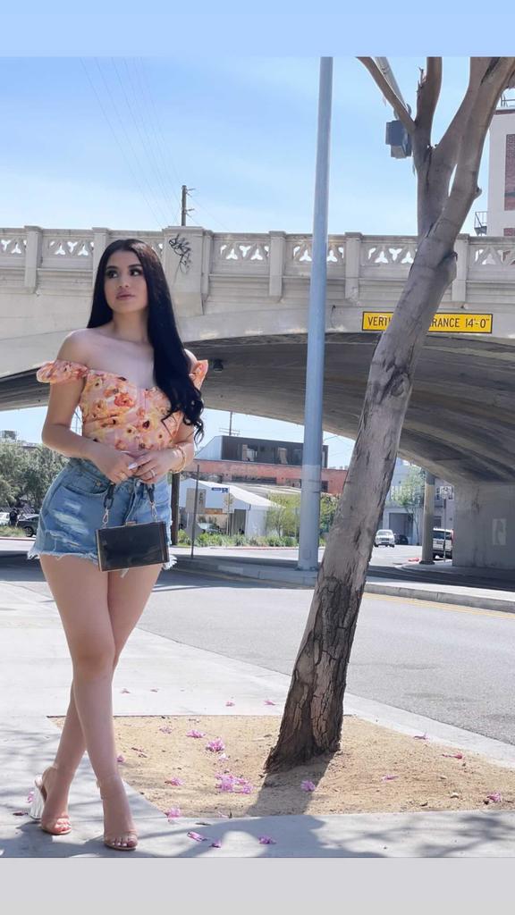 Yellow "Floral" Crop top