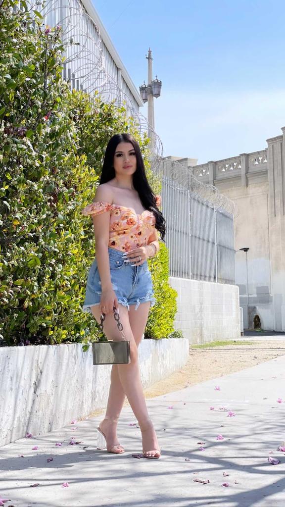 Yellow "Floral" Crop top