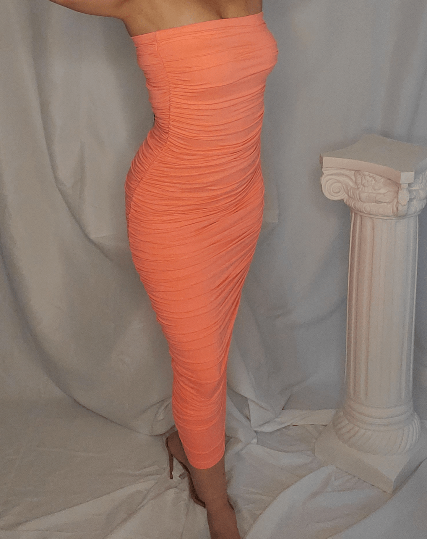 "Shine Bright" Strapless Midi Dress